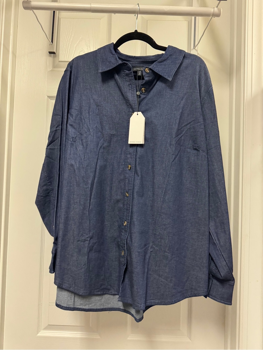 Universal Standard Men's Indigo Button-Up Shirt